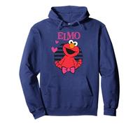 Sesame Street Elmo Felice Amore Retro Carino XOXO Comic Opera d'Arte Felpa con Cappuccio
