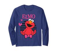 Sesame Street Elmo Happy Cuddle XOXO Cute Friends Love Heart Maglia a Manica