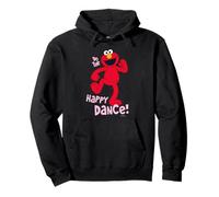 Sesame Street Elmo Happy Dance Retro Amici Fumetti Opera d'Arte Felpa con Cappuccio