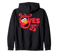 Sesame Street Elmo Love Valentine Abbracci Posa BFF Vintage XOXO Felpa con Cappuccio