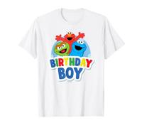 Sesame Street Elmo Oscar Cookie Monster Birthday Boy Maglietta