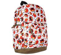 Sesame Street Elmo - Zaino scolastico per bambini con custodia per laptop, cinghie imbottite e tasche laterali per bottiglie d'acqua, bianco, Taglia unica