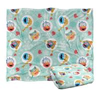 Sesame Street Festive Heads Pattern Coperta super morbida al tatto setoso - 152 x 127 cm