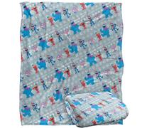 Sesame Street Holiday Snow Character Pattern Coperta super morbida al tatto setoso - 152 x 127 cm