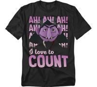 Sesame Street - Il Conte Ah Ah Ah - Maglietta Unisex Adulto - Nera