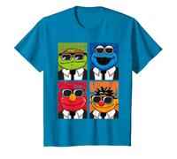 Sesame Street Kids Brothers Blues Elmo Grouch Ernie Monster Maglietta