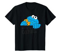 Sesame Street Kids Cookie Monster è Qui per i Biscotti retrò Maglietta