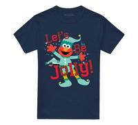 Sesame Street Let's Be Jolly Maglietta Natale Elmo Elfo Adulto Unisex (TV26618)