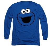 Sesame Street Maglietta Cookie Monster Viso Manica Lunga Uomo (TV20312)