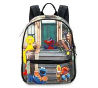 Sesame Street Mini zaino - 27,9 cm borsa per bambini con Elmo, Cookie Monster, Big Bird Plus bottiglia d'acqua, adesivi, altro | Mini zaino Sesame Street per bambini piccoli