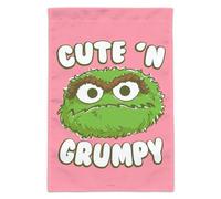 Sesame Street Oscar - Bandiera da giardino con scritta "Cute 'n Grumpy"