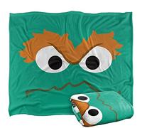 Sesame Street Oscar Face, coperta super morbida al tatto, con licenza ufficiale, 152 x 127 cm