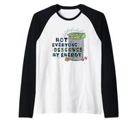 Sesame Street Oscar Not Everyone Deserves My Energy Maglia con Maniche Raglan