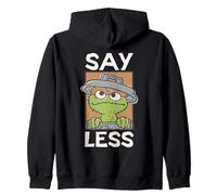 Sesame Street Oscar Say Less Square Felpa con Cappuccio
