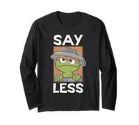 Sesame Street Oscar Say Less Square Maglia a Manica
