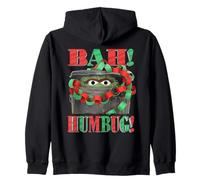 Sesame Street Oscar The Grouch Bah Humbug Christmas Felpa con Cappuccio
