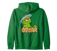 Sesame Street Oscar The Grouch Simple Graffiti Tag Felpa con Cappuccio