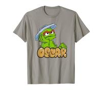Sesame Street Oscar The Grouch Simple Graffiti Tag Maglietta