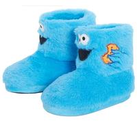 Sesame Street Pantofole per bambini Elmo Cookie Monster in pile pantofole da casa, Mostro Cookie, 27 EU