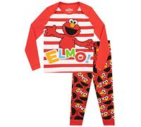 Sesame Street Pigiama per Ragazze Vestibilitta Stretta Elmo Rosso 6-12 Mesi
