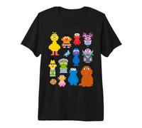 Sesame Street Pixel Gang Maglietta Premium