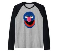 Sesame Street Real Face Grover Halloween Costume Maglia con Maniche Raglan