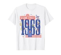 Sesame Street Red, White And Blue 1969 Group Maglietta