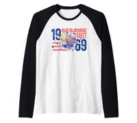 Sesame Street Red, White And Blue Group Breakout Maglia con Maniche Raglan