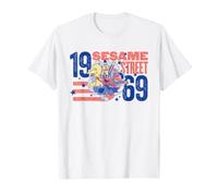 Sesame Street Red, White And Blue Group Breakout Maglietta