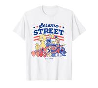 Sesame Street Red, White And Blue Group Maglietta