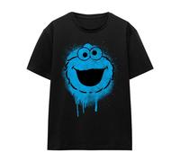 Sesame Street Spray Face Maglietta Cookie Monster Graffiti Donna (TV27720)