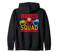 Sesame Street Squad Cookie Monster Elmo Oscar Retro Opera d'Arte Felpa con Cappuccio