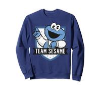Sesame Street Squad Cookie Mostro College Varsity Cartone Animato Felpa
