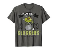 Sesame Street Squad Grouch Baseball Mazza Posa College Cartone Animato Maglietta