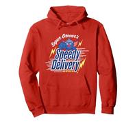 Sesame Street Super Grover Speedy Delivery Service Felpa con Cappuccio