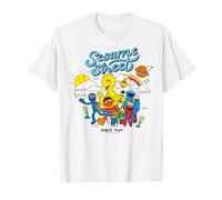Sesame Street Team Amici Divertimento All'aperto Buoni Tempi Classici Maglietta