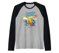 Sesame Street Team Amici Divertimento All'aperto Buoni Tempi Classico Maglia con Maniche Raglan