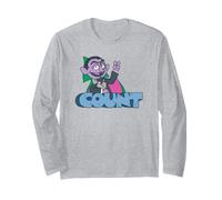 Sesame Street The Count Simple Graffiti Tag Maglia a Manica