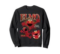 Sesame Street Tickle Me Elmo Collage Bootleg Style Felpa