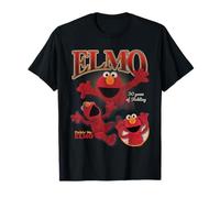 Sesame Street Tickle Me Elmo Collage Bootleg Style Maglietta