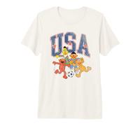 Sesame Street USA Elmo, Zoe, Bert And Ernie Soccer Team Maglietta Premium