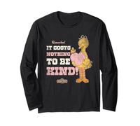 Sesame Street Vintage Big Bird, Costs Nothing To Be Kind Maglia a Manica