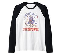 Sesame Street Vintage Heart Grover Kindness Is My Superpower Maglia con Maniche Raglan
