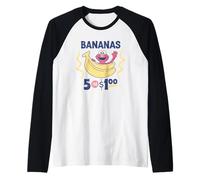 Sesame Street Vintage Sign Elmo's Bananas Maglia con Maniche Raglan