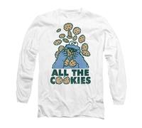 Sesame StreetAll The Cookies Maglietta Manica Lunga Adulto Unisex (TV21230)
