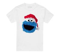 Sesame StreetMaglietta Cookie Monster Cappello da Babbo Natale Adulto (TV20479)