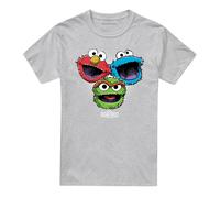 Sesame StreetMaglietta Halftone Heads Adulto Unisex (TV21479)