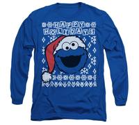 Sesame StreetUgly Christmas Maglietta Cookie Monster Manica Lunga (TV20480)