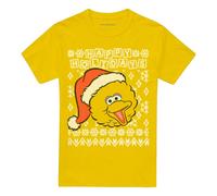 Sesame StreetUgly Maglietta Natale Big Bird Adulto Unisex (TV21503)