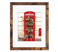 SESEAT Cornice portafoto da 28 x 35 cm, marrone caldo, per esposizione di immagini da 20 x 25 cm con tappetino o 27,7 x 35,5 cm senza tappetino, 1 confezione